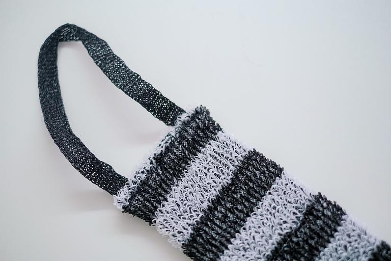 Мочалка «Инь-Янь» 42х12 см, махра 10 мм ОПТ фото 2