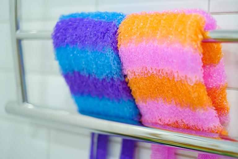 Мочалка вязаная из полипропиленовой нити (110 текс) «Ассорти» 42х14 см, махра 15 мм ОПТ фото 6