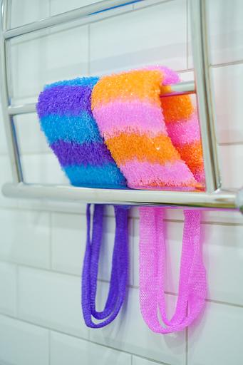 Мочалка вязаная из полипропиленовой нити (110 текс) «Ассорти» 42х14 см, махра 15 мм ОПТ фото 7