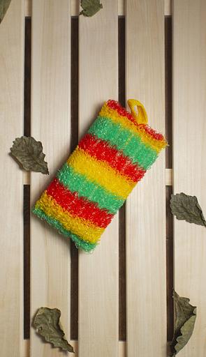 Банные подушечки «Микс» 25х14 см, махра 15 мм ОПТ фото 1