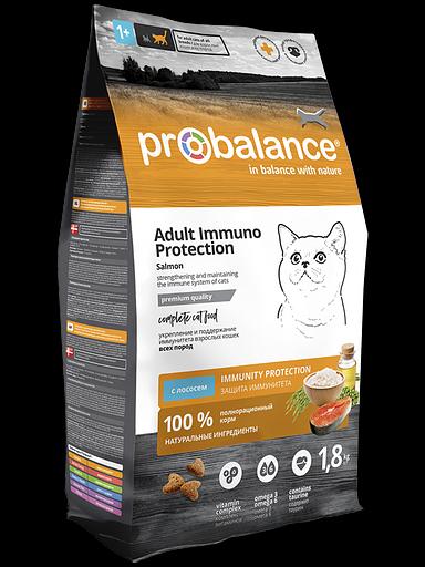 Сухой корм для кошек Probalance Immuno, защита иммунитета, с лососем, 1,8 кг ОПТ фото 1
