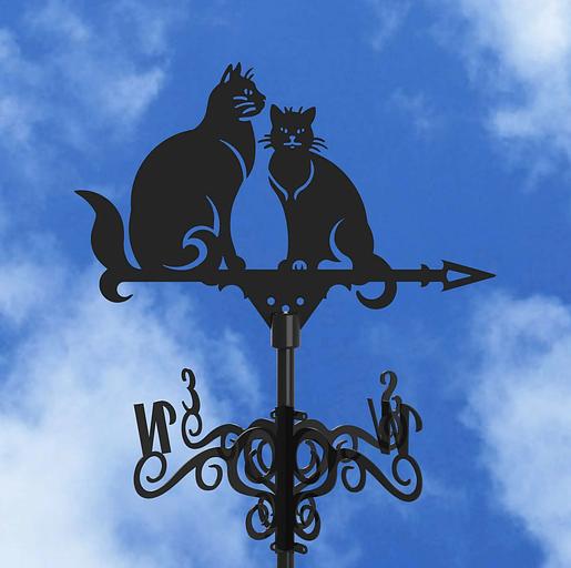 Флюгер «Два кота» ОПТ фото 1