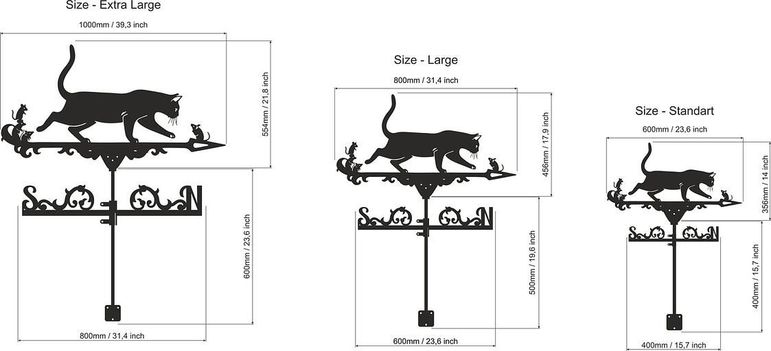 Флюгер «Кот и мыши» ОПТ фото 7