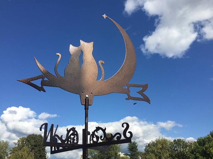 Флюгер «Кошки и луна» ОПТ фото 3