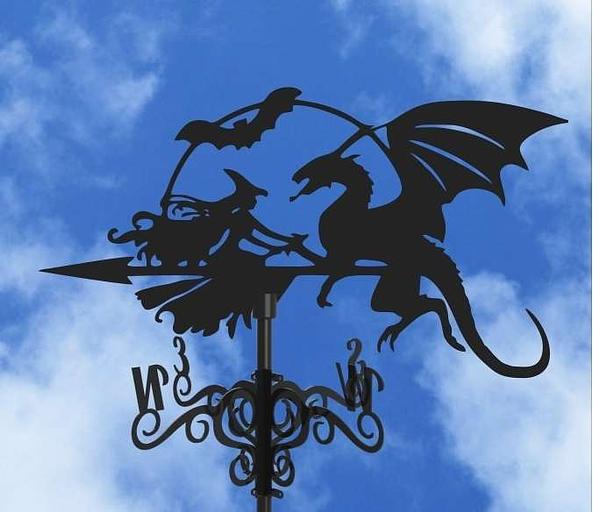 Флюгер «Ведьма и дракон» ОПТ фото 2