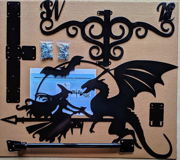 Флюгер «Ведьма и дракон» ОПТ фото 3