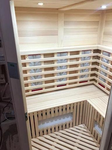 Угловая четырехместная ИК сауна с керамическими нагревателями фото 4