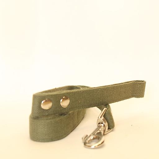 Поводок брезентовый зелёный 2,5 м ОПТ фото 1