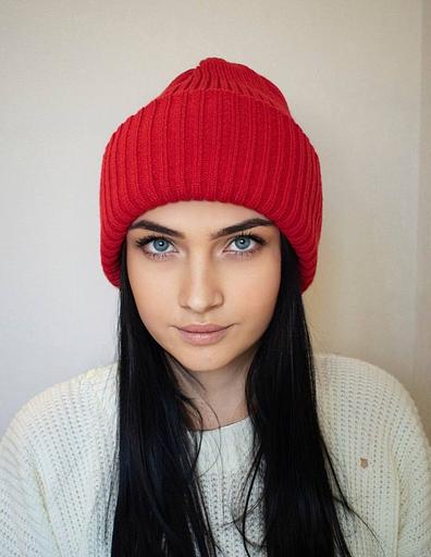 Шапка тыковка красная ОПТ фото 1