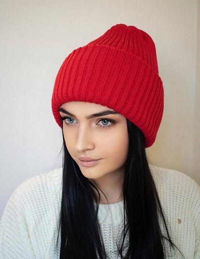 Шапка тыковка красная ОПТ фото 2