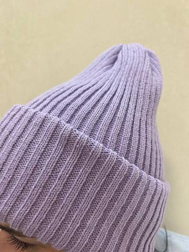 Шапка тыковка сиреневая ОПТ фото 3