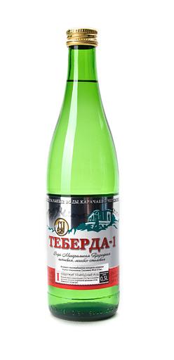 Вода минеральная «Теберда 1» 0,5 л, стекло, газированная, опт фото 1
