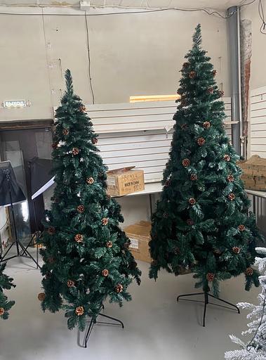 Искусственная ель с шишками 210 см ОПТ фото 2