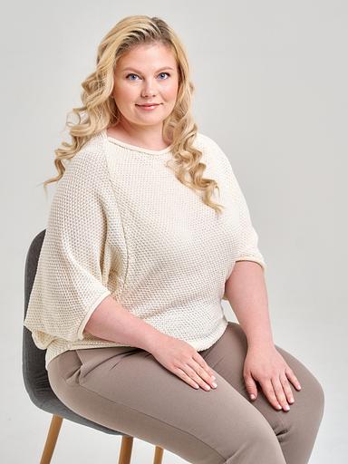 Кардиган Аванта молочный 44-52, 54-62 ОПТ фото 5