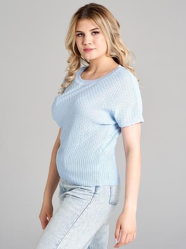 Кофта Вафелька голубой 46-48, 50-52, 54-56 ОПТ фото 2