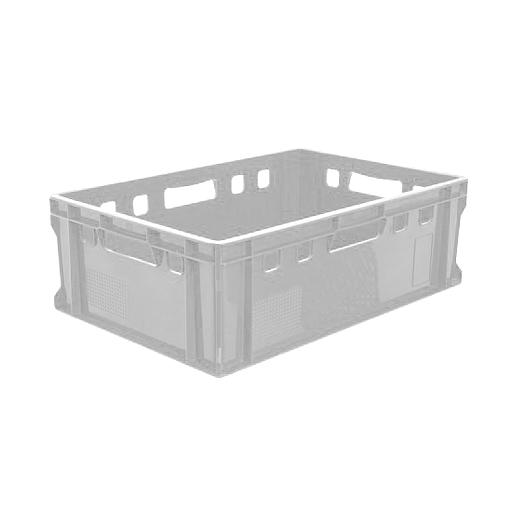 Пластиковый ящик сплошной Е2 600x400x200 мм с гладким дном белый фото 1