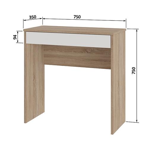 Стол письменный «Нордик» исполнение 1 дуб сонома, белая Аляска, опт фото 2