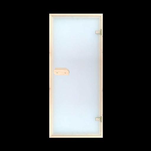 Дверь для бани/сауны, каленое стекло, сатин «ДПСПМ» фото 1