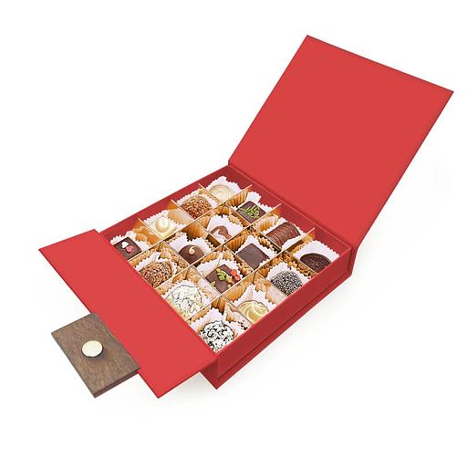 Коробка шоколадных конфет ручной работы Fradе́ «Квадрант» на 16 конфет, 224 г фото 2