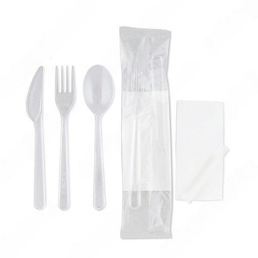 Комплект одноразовых приборов №5 прозрачный, 164 фото 1