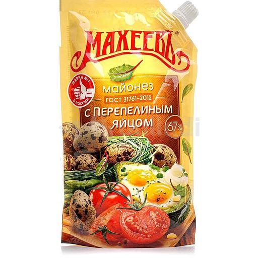 Майонез Махеев «С перепелиным яйцом» 400 мл ОПТ фото 1