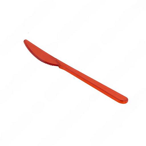 Нож пластиковый одноразовый красный 18 см премиум 50 шт фото 1