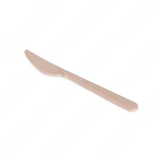 Нож пластиковый одноразовый бежевый 18 см премиум 50 шт фото 1