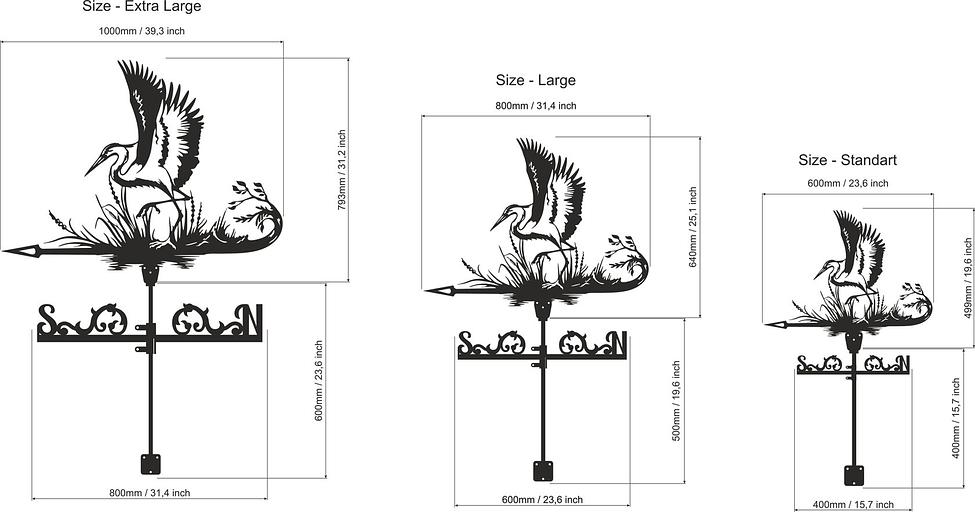 Флюгер «Цапля» ОПТ фото 5