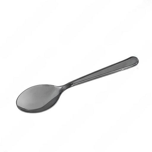 Ложка пластиковая чёрная 18 см премиум 50 шт фото 1
