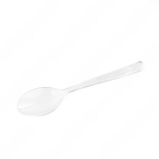 Ложка чайная пластиковая одноразовая прозрачная 13 см премиум 100 шт фото 1