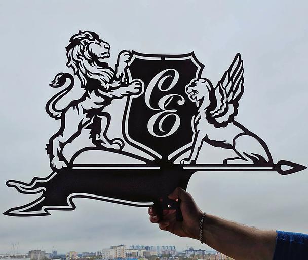 Флюгер «Герб со львами» ОПТ фото 2