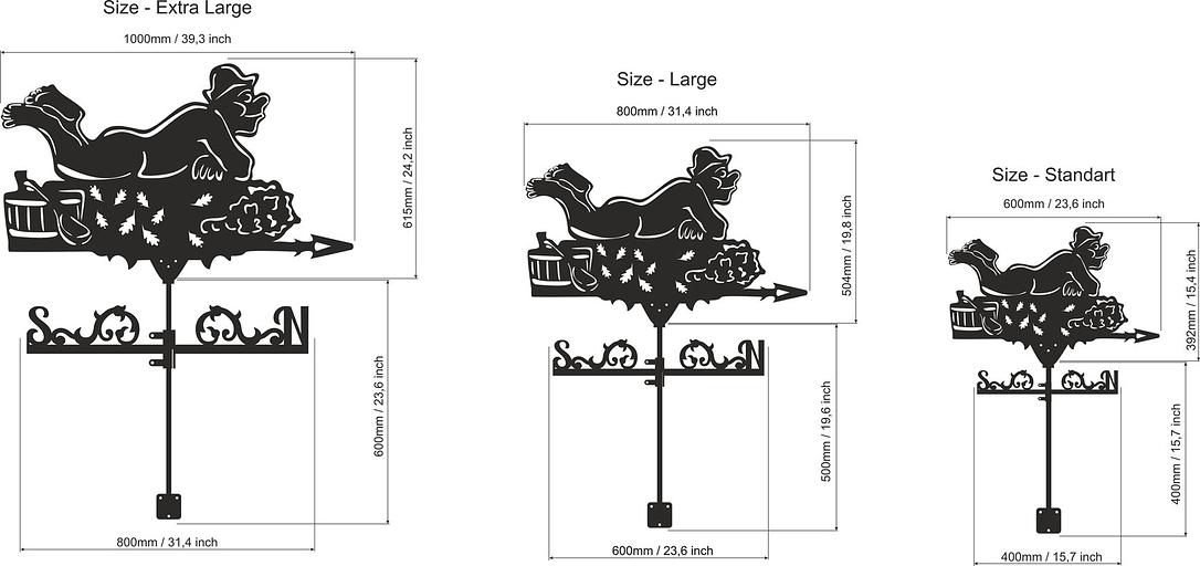 Флюгер «Баня» ОПТ фото 4