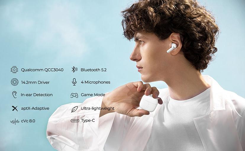 Наушники SoundPeats Air3, белые фото 6