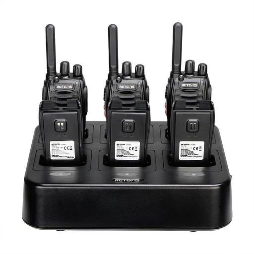 Рации Retevis R22777 с докстанцией. Комплект из 6 штук, черные фото 7