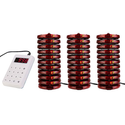 Система из 30 пейджеров Retekess R22158, красная фото 1