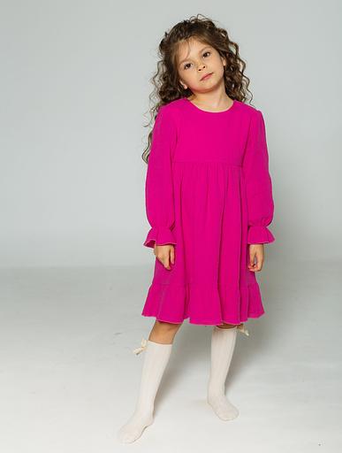 Платье MINI DI «Николь» ярко-розовый, муслин, арт.340/1300 ОПТ фото 8