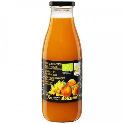 Персиковый и виноградный сок био Delizum, 200 мл ОПТ фото 3