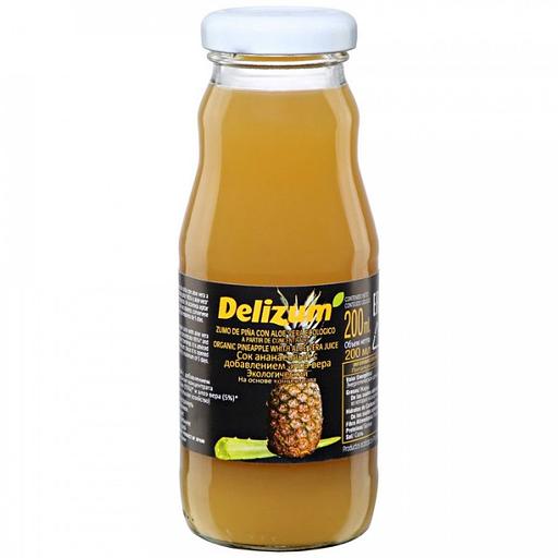 Сок ананаса и алоэ био Delizum, 200 мл ОПТ фото 3