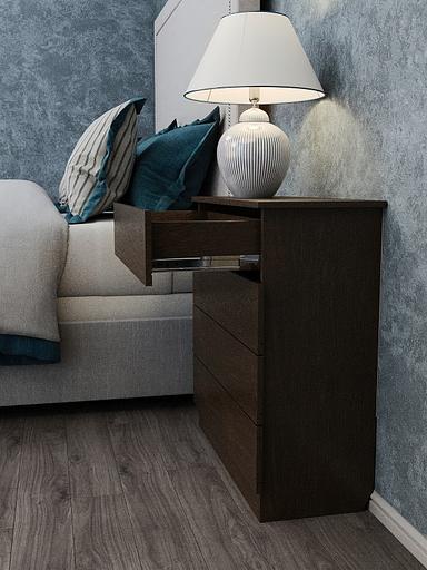 Комод Wood&Stone «Малави» венге линум 77.8×32.2×79.4 см фото 2