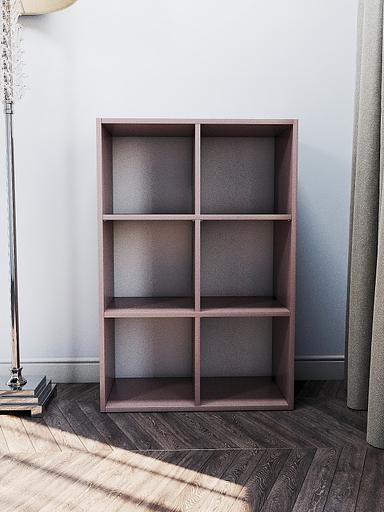 Стеллаж вертикальный Wood&Stone «Малави» горячий шоколад (металлик) 62.8×31.5×93.4 см фото 4