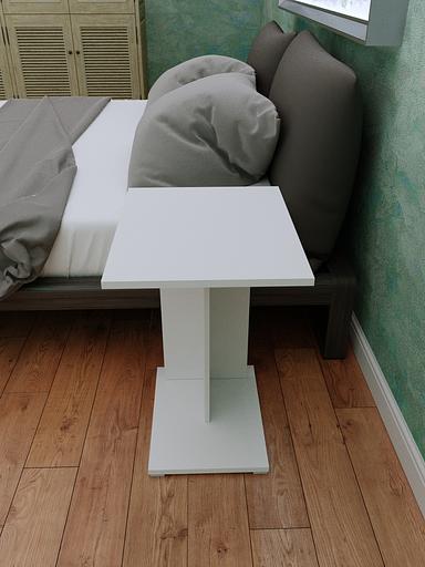 Столик журнальный Wood&Stone «Астион» белый 41.5×41.5×60 см фото 5