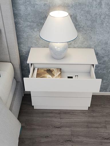 Комод Wood&Stone «Малави» белый 77.8×32.2×79.4 см фото 3