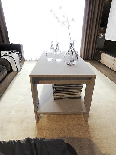 Столик журнальный Wood&Stone «Шеда» белый 90×50.2×50 см фото 2