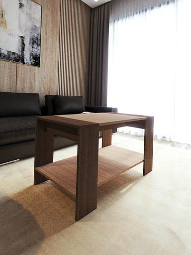 Столик журнальный Wood&Stone «Шеда» ясень шимо темный, ясень шимо светлый 90×50.2×50 см фото 4