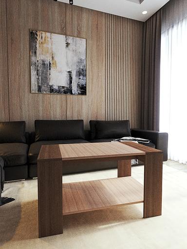 Столик журнальный Wood&Stone «Шеда» ясень шимо темный, ясень шимо светлый 90×50.2×50 см фото 6