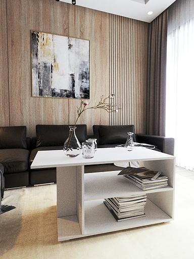 Столик журнальный Wood&Stone «Орион макси» белый 100×50×50.2 см фото 6