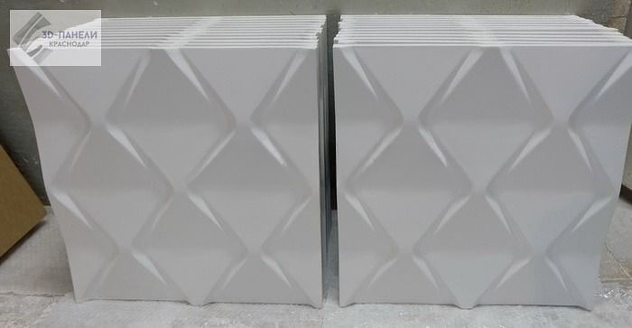 Панель гипсовая 3D эконом «Каскад» 500×500 мм фото 3