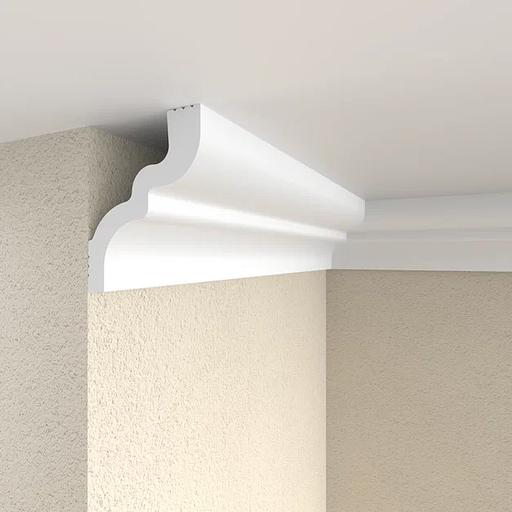 Плинтус потолочный Format 10510E, белый ОПТ фото 3