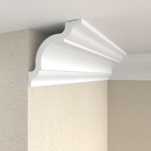 Плинтус потолочный Format 11508Е (40), белый ОПТ фото 3