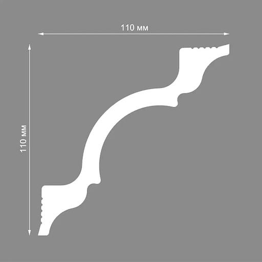 Плинтус потолочный Format 15509Е (17), белый ОПТ фото 2